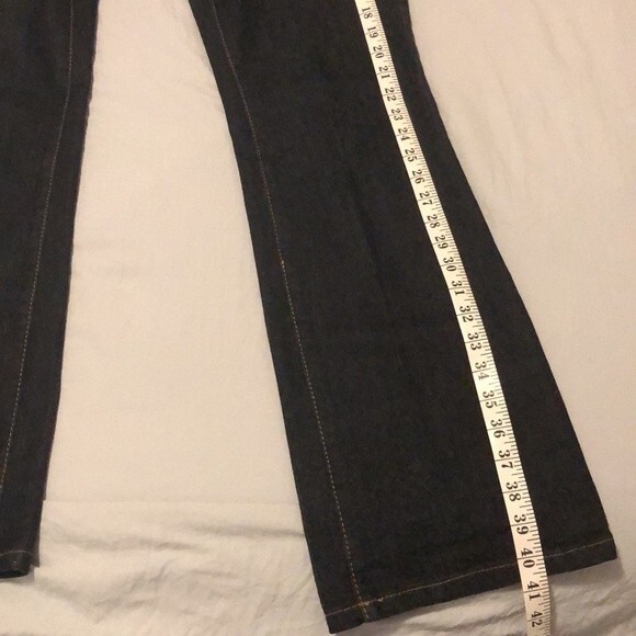 Nine West Indigo Dark Wash Boot Cut Rhinestone Embellished Jeans Size 6 - Picture 8 of 12